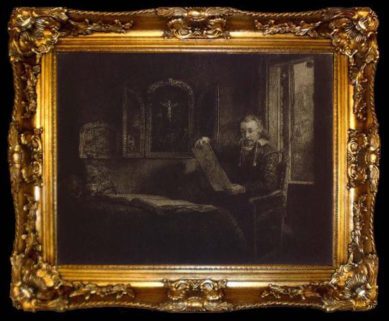 framed  REMBRANDT Harmenszoon van Rijn Abraham Francen,Apothecary, ta009-2